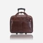Brando Winchester 17" Leather Laptop Bag On Wheels Brown
