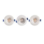 95MM White Round LED Downlight 3 Pack - 5W Warm White