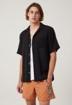 Cotton On Palma Short Sleeve Shirt - Washed Black