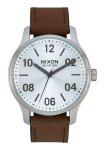Nixon Patrol Leather Watch - Silver Brown