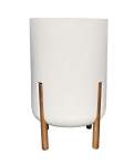 Hygge Cylinder Japi Planter Cache Pot Click For Details - Tall 33CM Outer Width X 51CM Height Off White