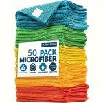 Durable" Ultra-absorbent Microfiber Cleaning Cloths - Lint-free & Reusable Towels For Kitchen And Home Use