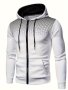 Solid Thermal Hoodie Cool Hoodies For Men Men's Casual Classic Design Pullover Hooded Sweatshirt With Kangaroo Pocket Streetwear For Winter Fall As Gifts