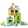 120-PIECE Blocks Set Kids Wooden Diy House Construction Toy With Animals