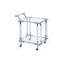 Taytum Lucite Tea/bar Cart- Silver