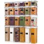Vtopmart Airtight Food Storage Containers With Lids 24 Pcs Plastic Kitchen And Pantry Organization Canisters For Cereal Dry Food Flour And Sugar B