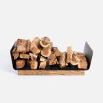 Emerging Creatives Arlo Fire Wood Holder - Wooden Base
