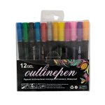 Outlinepen Gel Pens 12 Pack - Factory Plaza