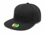 Biket Flat Peak Snapback Cap Black