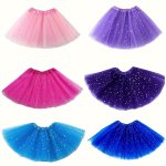 Sparkling Sequin Star Tutu Skirts - Perfect For Parties & Performances Available In 1PC 3PCS Or 5PCS Sets Polyester No Power Nee