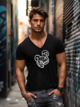 Gemini Tee B&w - Urban Series - Black - Large