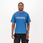 Four Wins Acid Wash Boxy Crew Tee-navy - 2XL