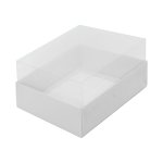 Confectionery Box White Base Pvc Lid 18.5X10X10CM