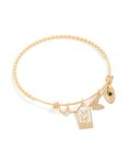 Goldair Gold Diamante Butterfly Charm Bangle