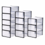 12 Pack Shoe Storage Box Shoe Organizer Stackable Clear Plastic Shoe Rack