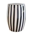 Black Striped Side Table
