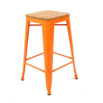 Replica Tolix Barstool With Wood Seat