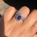The S925 Sterling Silver 2.00 Ct. Amethyst Wedding Ring Set