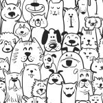 Heroad Peel And Stick Wallpaper Black And White Contact Paper Dog Wallpaper Modern Cute Puppy For Nursery Room Bedroom Bathroom