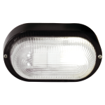 Oval Plain Pvc Bulkhead – Black white IP54 Es