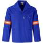 Site Premium Polycotton Jacket – Reflective Arms – Orange Tape – Royal Blue