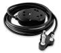 Extension Cord 16A 1.5MM Black Double Janus 3M