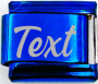 9MM Engraved Name/word Italian Charm Blue