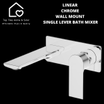 Linear Chrome Wall Mount Single Lever Basin bath Mixer