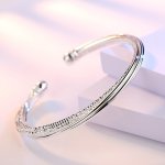 925 Sterling Silver Fashion Opening Bracelet For Men