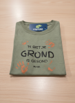 Kids 'n Bietjie Grond Is Gesond Olive T-Shirt - 7 To 8