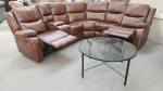 Brand New 2-ACTION Corner Air Leather Recliner With Cupholders