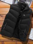 Warm Winter Vest Men's Casual Zipper Pockets Stand Collar Zip Up Vest For Fall Winter