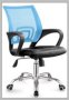Zippy Netting Back Office Chair With Chrome Base Light Blue & Black