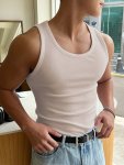 Summer Men's Quick Dry Moisture-wicking Breathable Tank Tops Athletic Gym Bodybuilding Sports Sleeveless Shirts For Running Trai