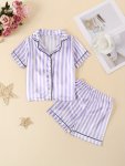 Cute Printed Short Sleeve + Shorts Set