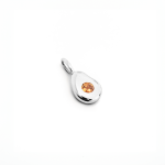 The Egg Charm In Silver With Citrine
