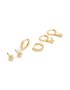 Goldair Gold Plated Cubic Zirconia Bow & Butterfly Huggie Earrings 3-PACK
