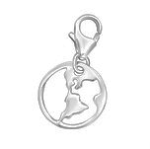 C1427 - 925 Sterling Silver World Charm Dangle