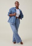 Cotton On Curvy Stretch Wide Jean - Bells Blue