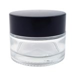 15ML Clear Glass Jar With Black Lid And Shive 35MM