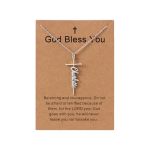 Lcherry Charlotte Name Cross Necklace Personalized Custom Name Cross Necklace For Women Customized Jewelry Gift For Women