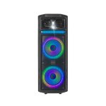 Omega Kolav M2102 Portable Karaoke Speaker Dual Mics Rgb Lights Bluetooth 20W Rms