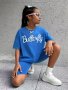 1 Set Girl's 'Butterfly' Graphic T-Shirt + Shorts Co-ords Set Comfy Fit Sweet & Fashion Spring/ Summer Outfit