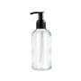Essentially Natural Clear Glass Generic Bottle With Pump Dispenser - Black