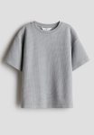 Waffled T-Shirt - Light Grey