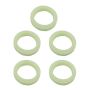 Multifunctional Luminescent Glow Flexible Silicone Rings - 5 Rings