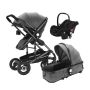 Baby Stroller 3 In 1 Newborn Baby Carriage-black