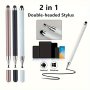 1PC Dual Head Gradient Touch Pen Suitable For Touch Screen Phones And Tablets - Precise Disc Head Capacitive Drawing And Office Supplies - Non