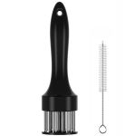 Stainless Steel Meat Tenderizer TOOL-24-BLADE Needle Tenderizer With Brush