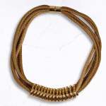 Goldair Gold Pendant Multi Rope Necklace - Taupe Free